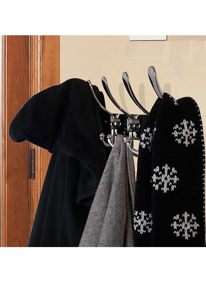 BOUND MOAT - Stainless Steel Wall Hanger With 5 Hooks Coat Hooks for Hanging Wall Mounted Wall Hooks Rack for Bathroom Bedroom Wall Coat Hanger for Clothes Hat Jacket Clothing - Image 1