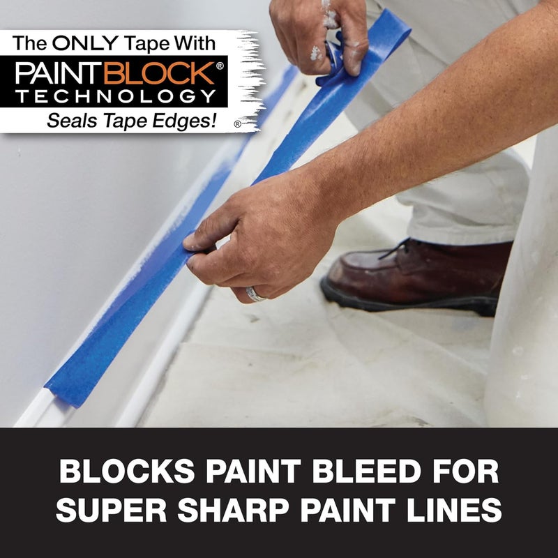 FrogTape Shurtape 1.41" x 60 yds 104956 Blue Pro Grade Painter's Tape, 4-Pack - Image 2
