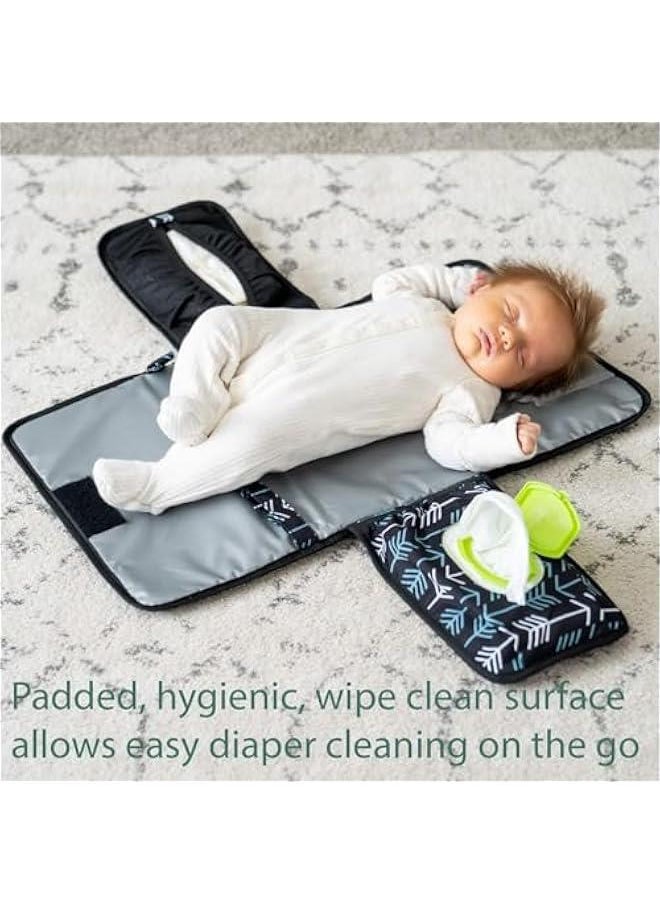 TRASSLE Portable Diaper Changing Mat,Waterproof Changing Pad for Baby,Detachable Travel Changing Pad with Shoulder Strap, Fully Padded, Lightweight & Waterproof - Newborn Essentials Must Haves  - Image 2