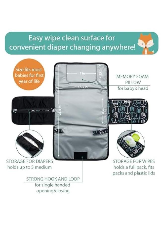 TRASSLE Portable Diaper Changing Mat,Waterproof Changing Pad for Baby,Detachable Travel Changing Pad with Shoulder Strap, Fully Padded, Lightweight & Waterproof - Newborn Essentials Must Haves  - Image 5