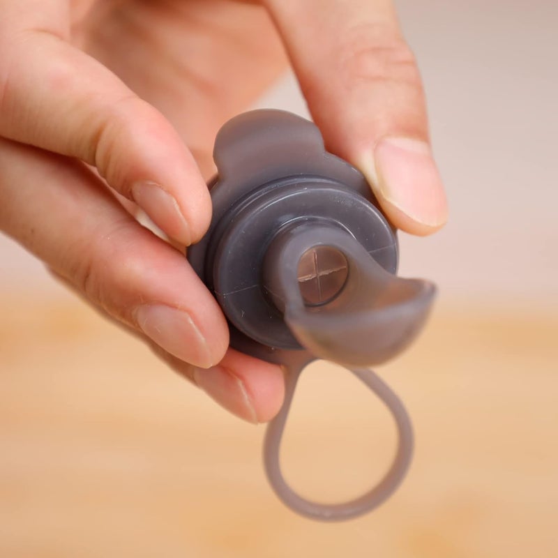 haakaa Silicone Baby Food SpoonSqueeze Feeding Spoon with Dust CoverCompatible Baby Food FeederYummy PouchesMilk Storage Bags - Image 2