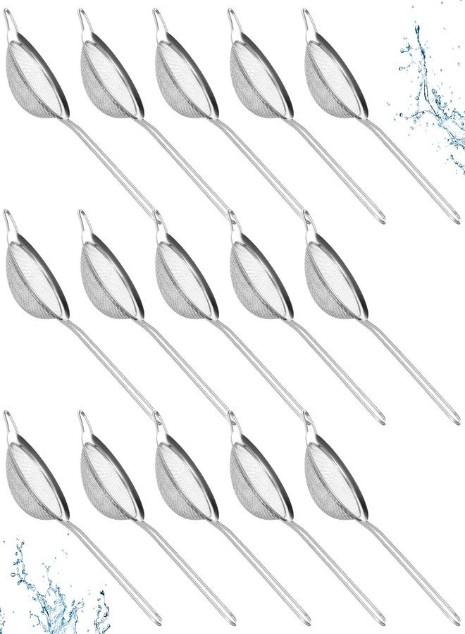 Tobeelec 15 Pcs Stainless Steel Small Strainer, Small Fine Mesh Tea Strainer, Mini Stainless Steel Sieve with Handle, Kitchen Metal Sifter Strainers for Tea, Juicing, Coffee, Cocktail, Powdered Sugar, Matcha - Image 1