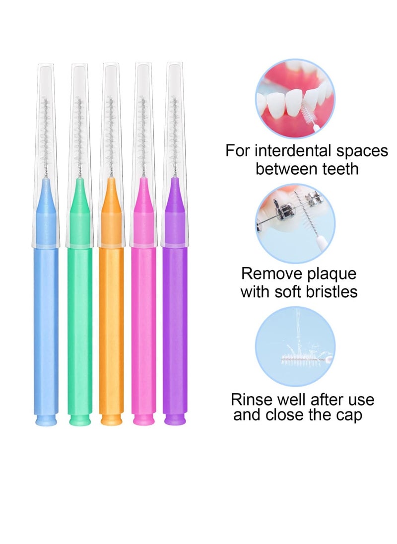 EasyHonor EasyHonor Braces Brush for Cleaner Interdental Toothpick Dental Tooth Flossing Head Oral Hygiene Flosser Cleaners Cleaning Tool (5Colors,75pcs)  - Image 2