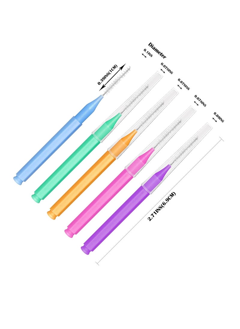 EasyHonor EasyHonor Braces Brush for Cleaner Interdental Toothpick Dental Tooth Flossing Head Oral Hygiene Flosser Cleaners Cleaning Tool (5Colors,75pcs)  - Image 4