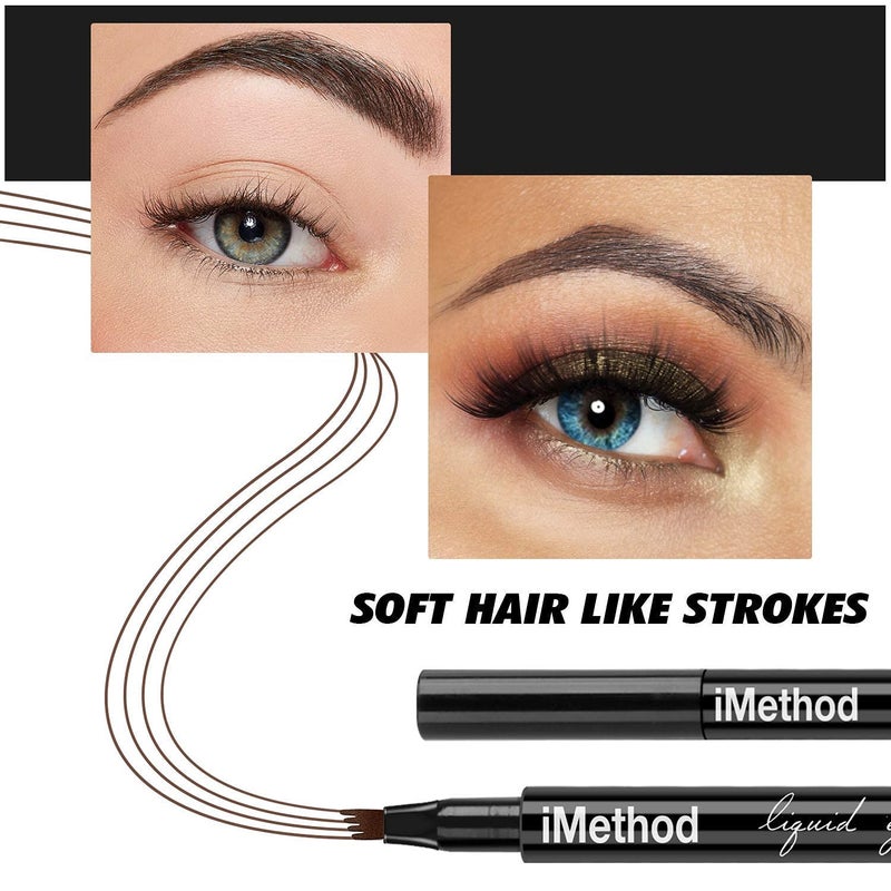 iMethod iMethod Eyebrow Pen - iMethod Eyebrow Pencil with a Micro-Fork Tip Applicator Creates Natural Looking Brows Effortlessly and Stays on All Day, Dark Grey - Image 3