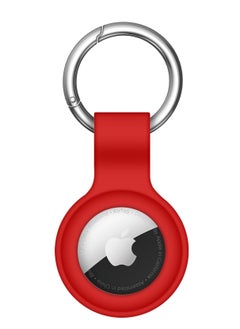 AirTag Case Keychain Air Tag Holder Silicone AirTags Key Ring Cases Tags Chain Apple AirTag GPS Item Finders Accessories，Red