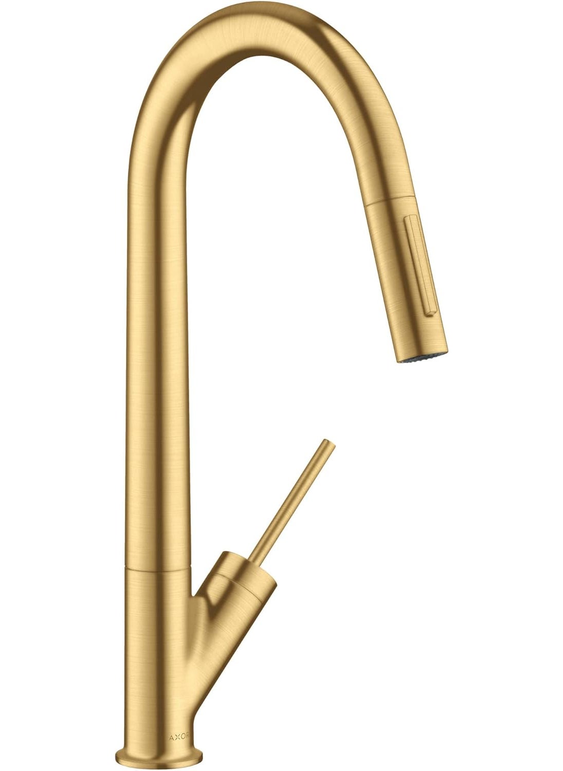 AXOR AXOR Starck Gold High Arc Kitchen Faucet Kitchen Faucets with Pull Down Sprayer Faucet for Kitchen Sink Brushed Gold Optic 10821251  - Image 1