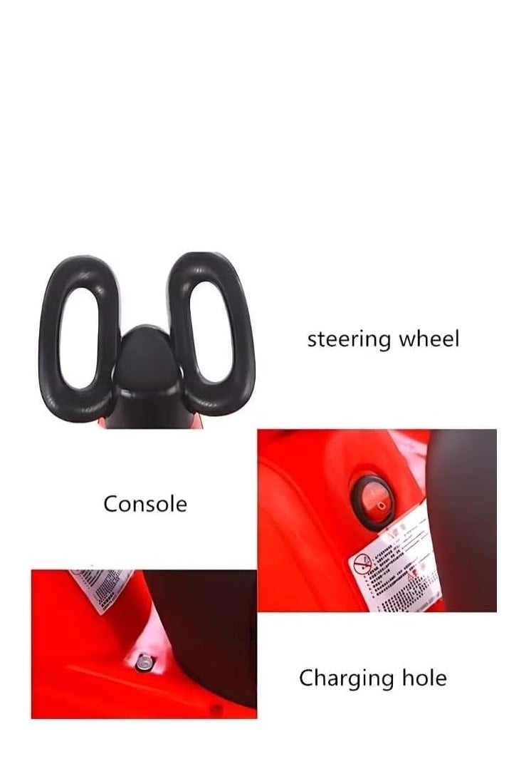 Kids Ride On Electric Scooter Upgraded Rechargeable With Remote Control Red - Image 2