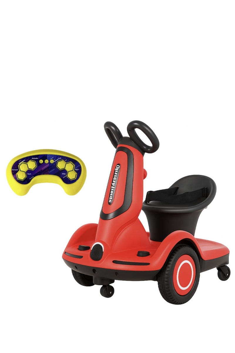 Kids Ride On Electric Scooter Upgraded Rechargeable With Remote Control Red - Image 1