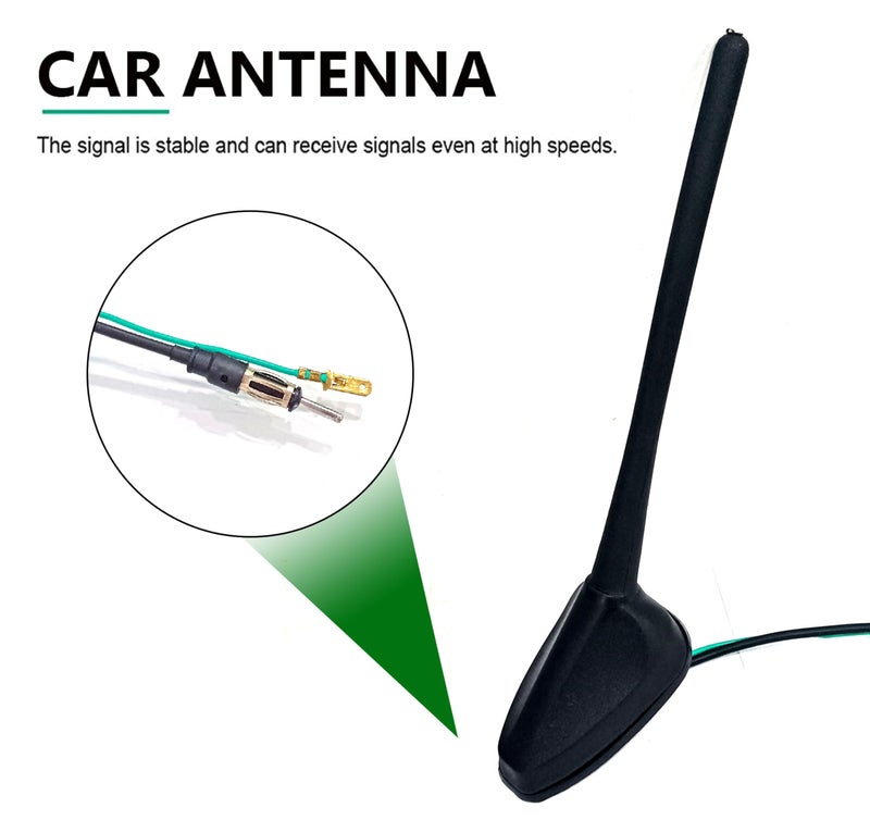 Auto Pearl - Vehicle Roof Mount Rubber Antenna Mast Flexible Car Antenna with Anti-Theft Design and Car Wash Safe - Black -Ignis - Image 2