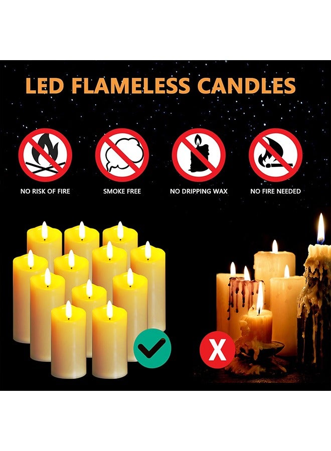 شموع رمضان، 12 قطعة من أضواء رمضان، زينة شموع LED زخرفية بدون لهب ولا دخان للمنزل - Image 4