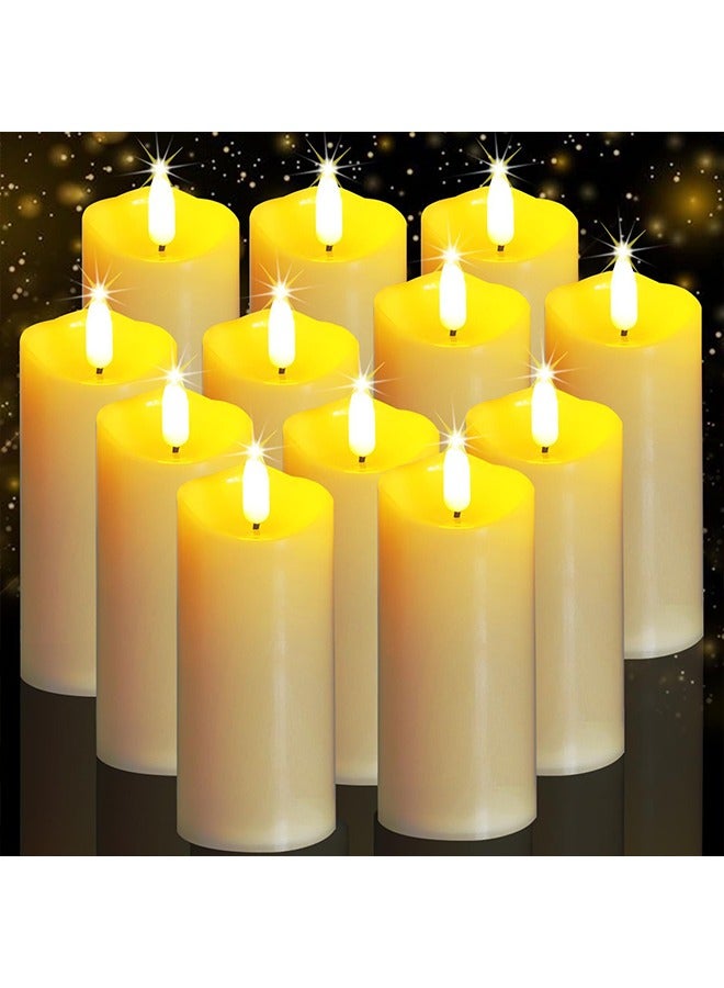 شموع رمضان، 12 قطعة من أضواء رمضان، زينة شموع LED زخرفية بدون لهب ولا دخان للمنزل - Image 1