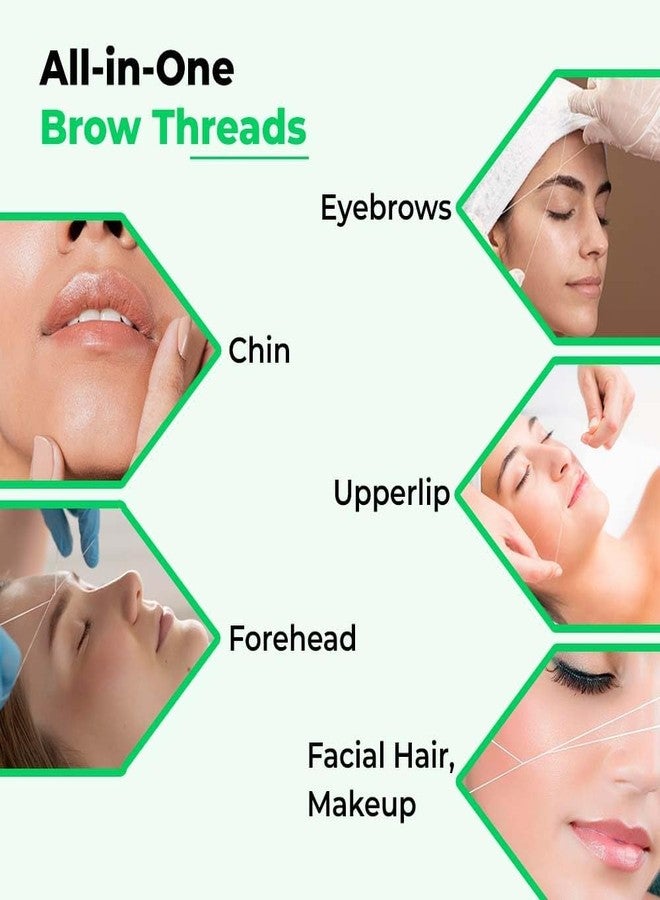 ROODILES Professional Cotton Eyebrow Threading Thread Tool for Women | Organic Thread for Eyebrows Threading | Cotton Threading Facial Hair Remover | Upper Lips Shaping | Forehead Chin Hair Removal Thread (Pack of 2) - Image 3