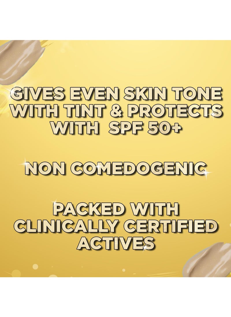 SunScoop - Glow Even Tone Sunscreen SPF 50 PA++++ | Tinted Foundation-Like Finish | Zinc Oxide & Licorice Extract for Pigmentation | Broad Spectrum, Non Comedogenic & No White Cast | For Women & Men-45g - Image 1