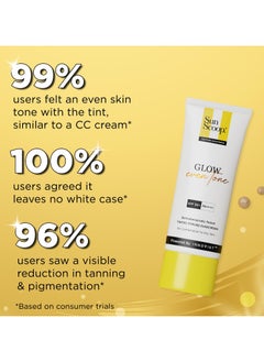 SunScoop Glow Even Tone Sunscreen SPF 50 PA++++ | Tinted Foundation-Like Finish | Zinc Oxide & Licorice Extract for Pigmentation | Broad Spectrum, Non Comedogenic & No White Cast | For Women & Men-45g  - Image 5