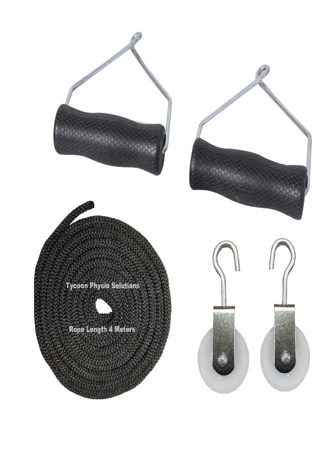 TYCOON PHYSIO SOLUTIONS Shoulder Pulley Set with white rings for Frozen Shoulder Exercise (Black) easy to use physiotherapy exerciser - Image 5