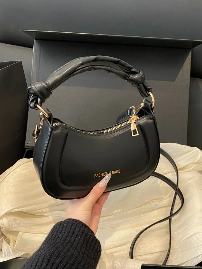 Styli  Black Shoulder Bag with Dual Handle for Women | Best Price UAE