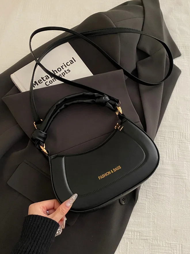 Styli  Black Shoulder Bag with Dual Handle for Women | Best Price UAE