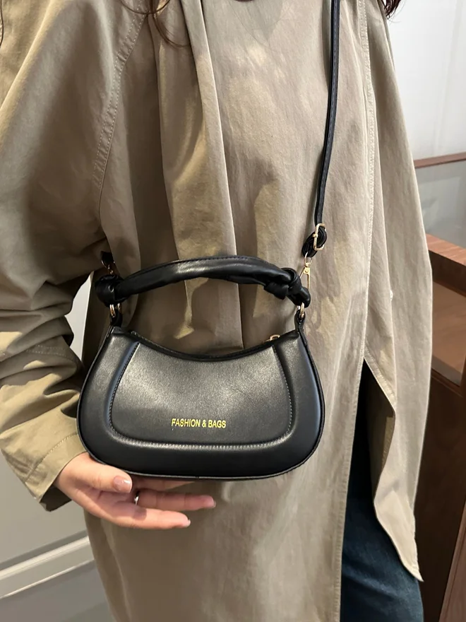 Styli  Black Shoulder Bag with Dual Handle for Women | Best Price UAE