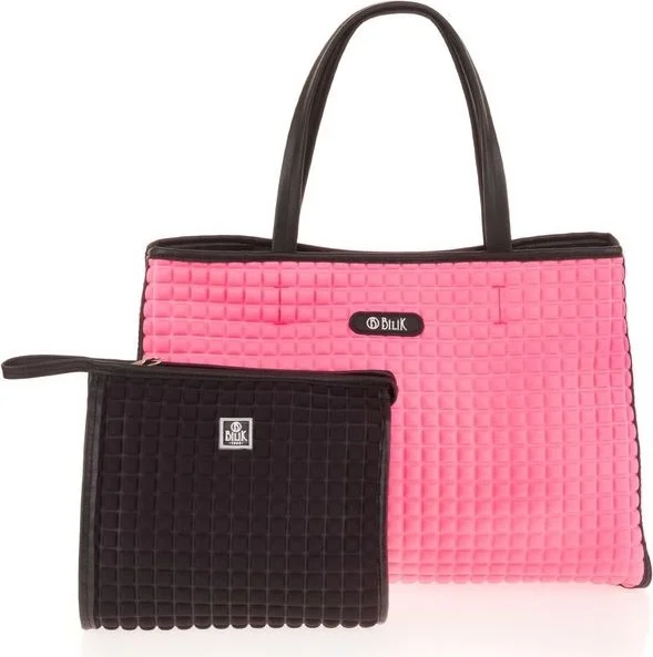 Bilik Deri Bilik Leather Pink Fabric Women's Shoulder Bag Blkf Jelly