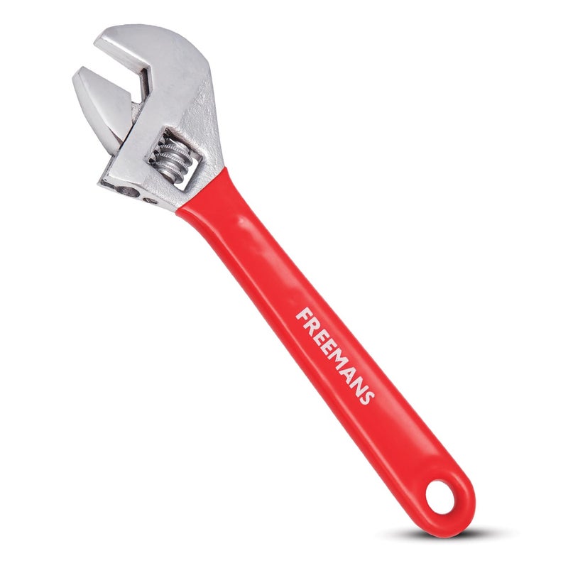 FREEMANS CAW12 Chrome Plated 12Inch Adjustable Wrench with PVC Grip Handle Adjustable Wrench for Professional Home Use Universal Wrench Plumbing Tool 12 Inch - Image 1