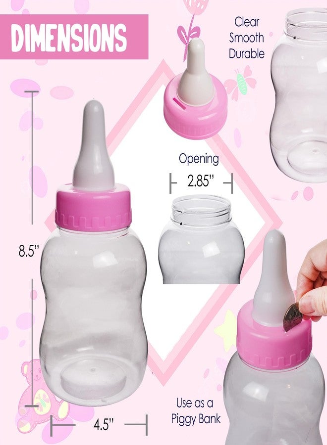 EVER SHINE 8.5" Jumbo Fillable Baby Shower Bank Plastic Decoration Centerpiece (Pink, 8.5") - Image 2