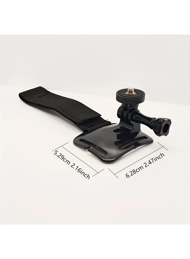 Adjustable Arm Strap Mount Compatible With Action Cameras Includes Tripod Adapter Black - Image 2