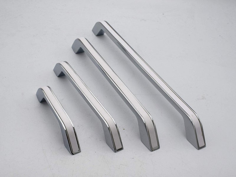 RAB Handle Zinc Kitchen and Office Drawer/Cabinet/Door/Wardrobe Furniture Handle (Code:-Hand Zeep, Finish:- White, Size:- 96mm) - Image 2