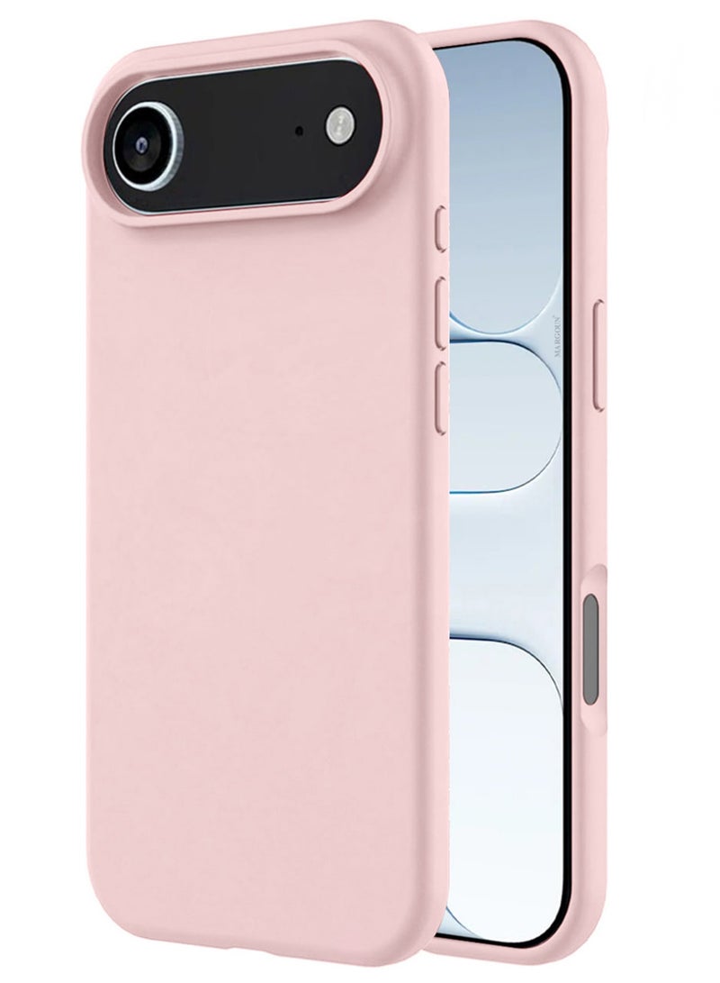 Silicone Protective Phone Case for iPhone 17 Air - Soft Anti-Scratch Microfiber Lining Ultra Slim Drop Protection Phone Cover - Sand Pink - Image 2