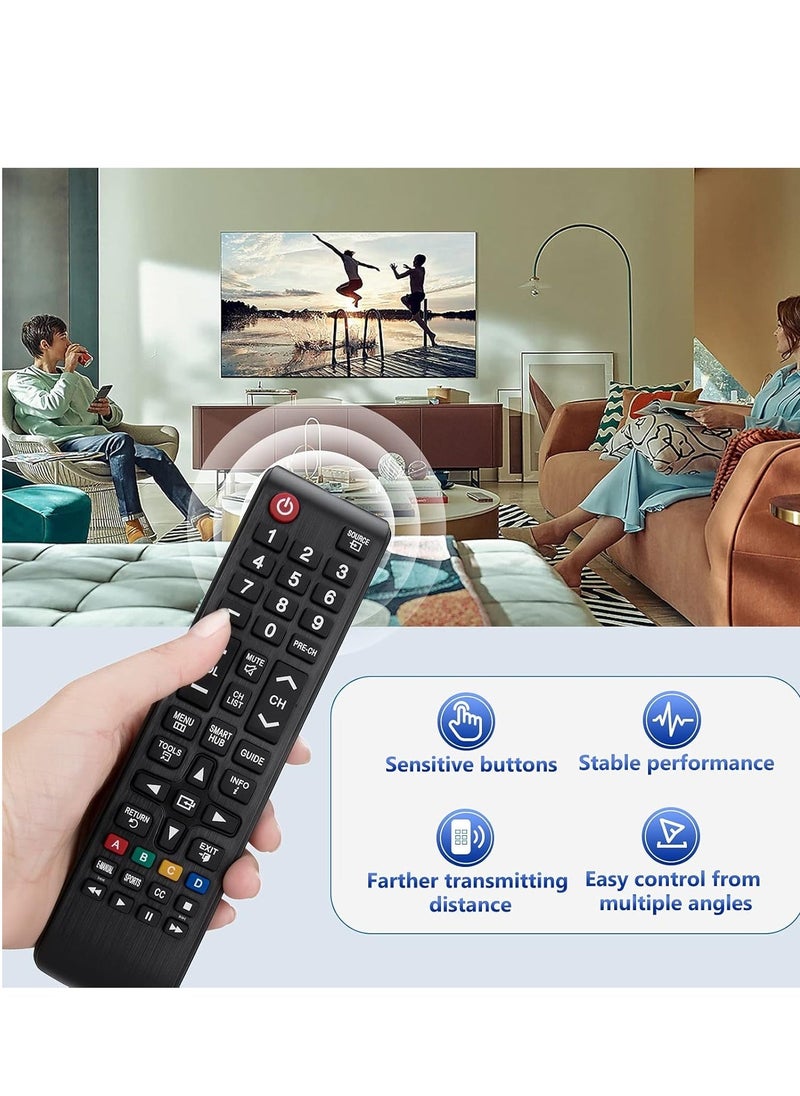 Universal Smart TV Remote Control – Replacement for All LCD, LED, UHD, SUHD, 3D HDTVs | Compatible with Models BN59-01199F, BN59-01315A/B/J/D/N | Plug & Play Setup, Long-Range Signal, No Programming Needed