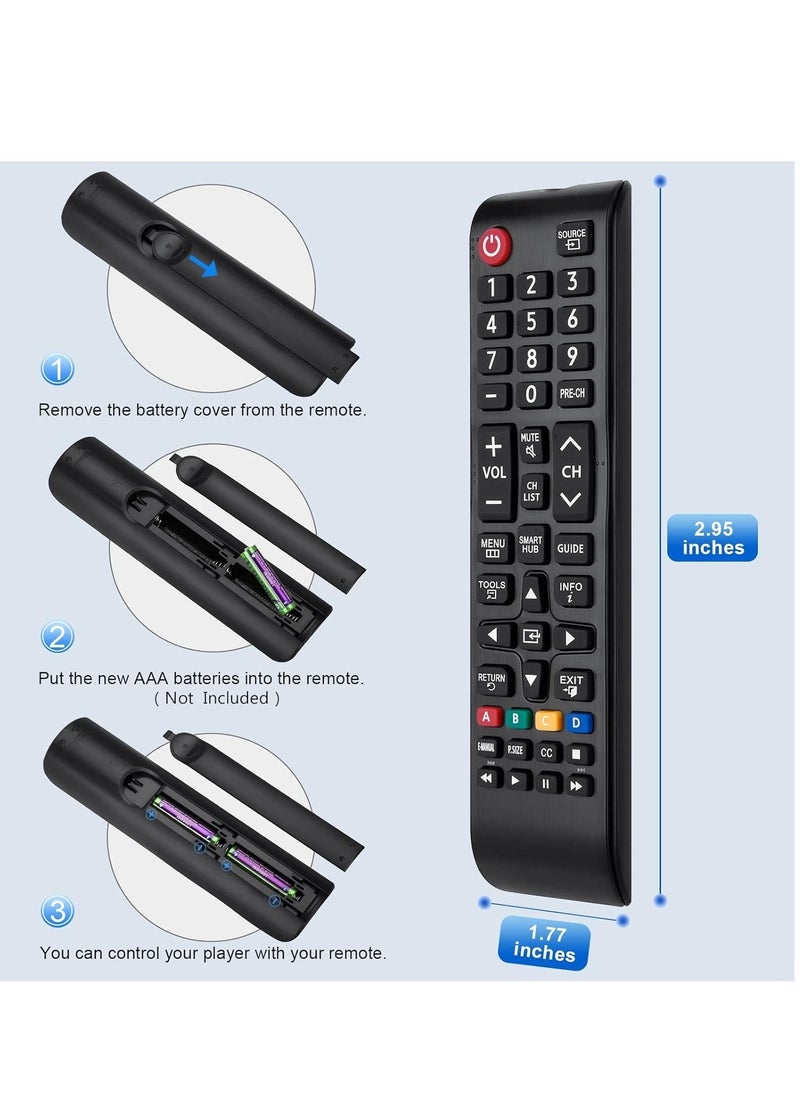 Generic - Universal Samsung TV Remote Control – Replacement for All Samsung Smart LCD, LED, SUHD, UHD, HDTV 3D TVs (Models: BN59-01199F, BN59-01315A, BN59-01315B, BN59-01315J, BN59-01315D, BN59-01315N) - Image 1