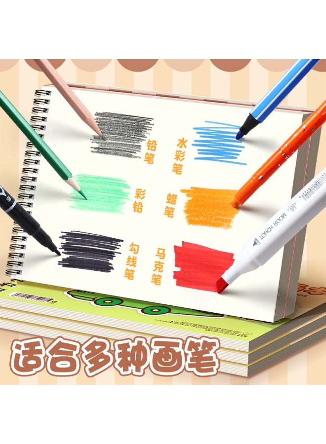 Kaba Bear Children's Picture Book Kindergarten A4 Coil Drawing Book Primary School Students Art Painting Book Thickeneded Opaque Coloring Drawing Book - Image 4