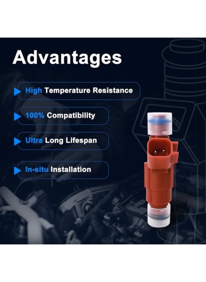 HiSport Fuel Injector 0280156161 6 PCS Compatible with Jeep 4.0L 1999-2004 I6 Upgrade 12 Hole 22LB Injectors - Image 4