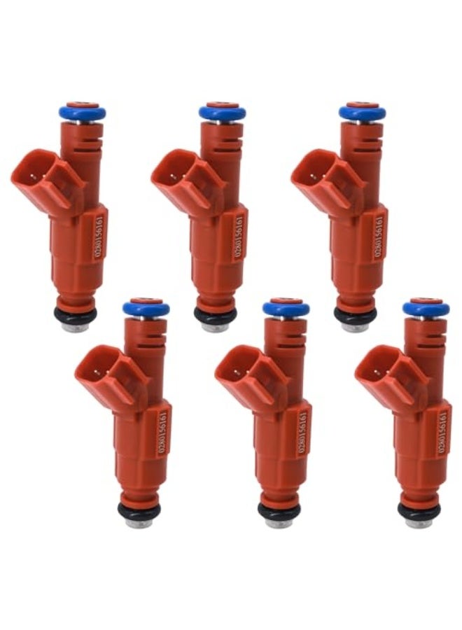 HiSport Fuel Injector 0280156161 6 PCS Compatible with Jeep 4.0L 1999-2004 I6 Upgrade 12 Hole 22LB Injectors - Image 1