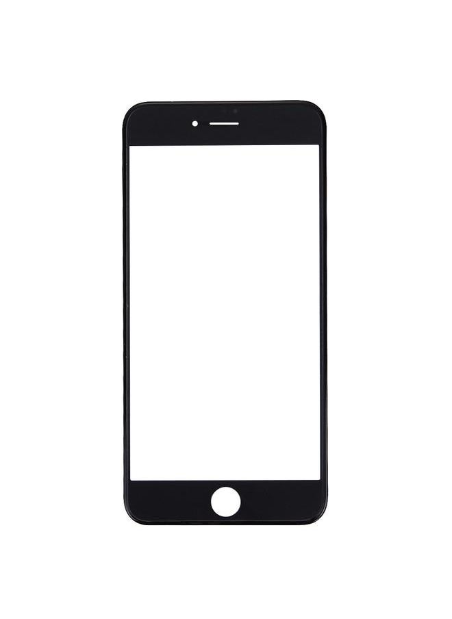 عدسة زجاجية خارجية بديلة للشاشة الأمامية مع إطار شاشة LCD الأمامية ولصق بصري شفاف OCA لهاتف iPhone 7 باللون الأسود