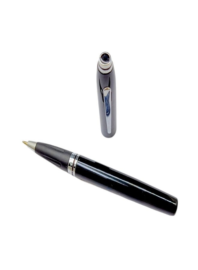 auteur 4500 Magneto Roller Ball Pen Black Metal Body Magnetic Cap For Men & Women Professional Executive Office, Nice Pens (Blue Ink) - Image 2