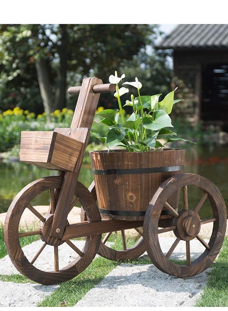 Generic FFD Elegant Wooden Flower Pot - Timeless Rustic Planter for Indoor & Outdoor Gardens - Image 1