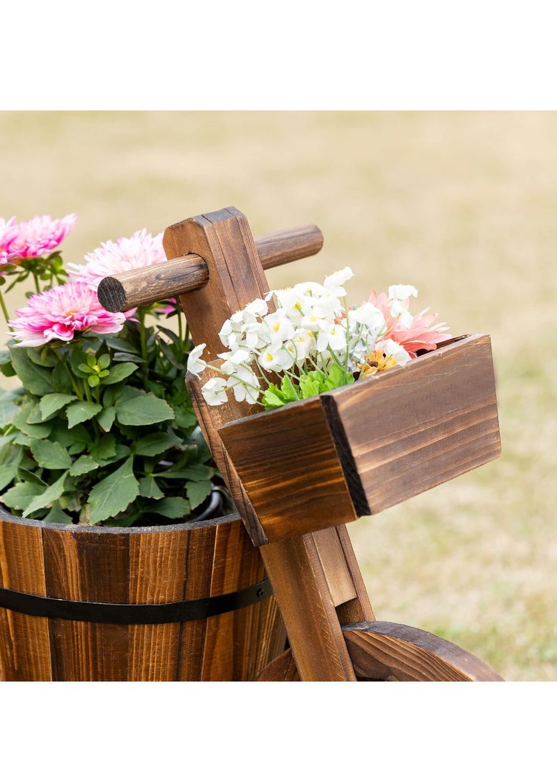 Generic FFD Elegant Wooden Flower Pot - Timeless Rustic Planter for Indoor & Outdoor Gardens - Image 3