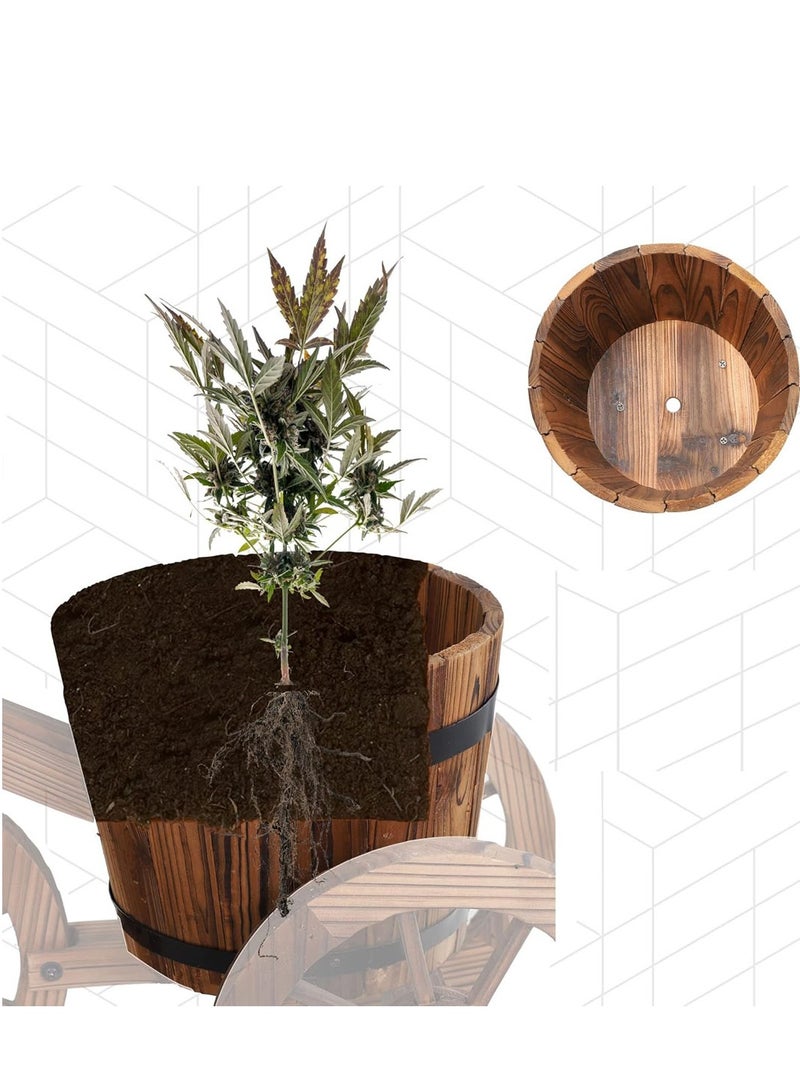 Generic FFD Elegant Wooden Flower Pot - Timeless Rustic Planter for Indoor & Outdoor Gardens - Image 5