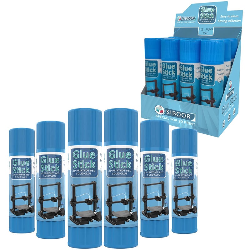 NEELABIL 3D Printer Glue Sticks PVP Solid Glue Sticks Washable for Hot Bed Platform Glass Plate Easy Removing 12PCS - Image 1