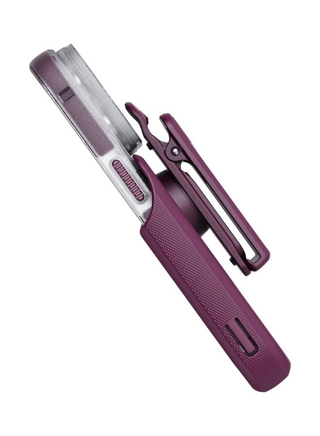 tech21 Evo Max iPhone 14 Pro Case With Magsafe Extreme 20 Feet Drop Protection Sliding Camera Lens Cover Frosted Purple - Image 4