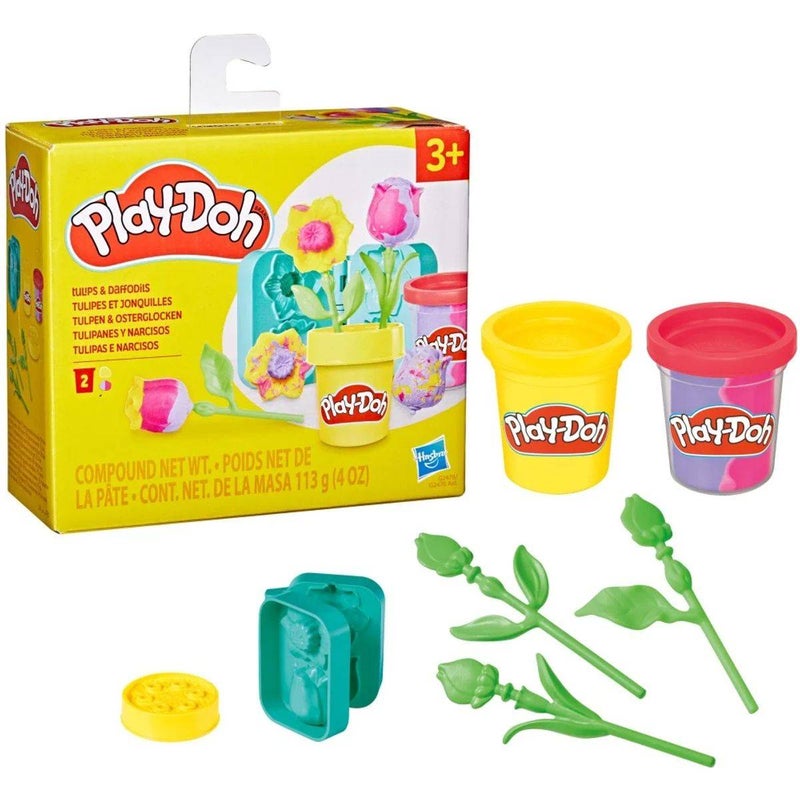 Play-Doh مجموعة مركب النمذجة المعطرة من بلاي دو - زهور التوليب والنرجس (113 جرام) - Image 2