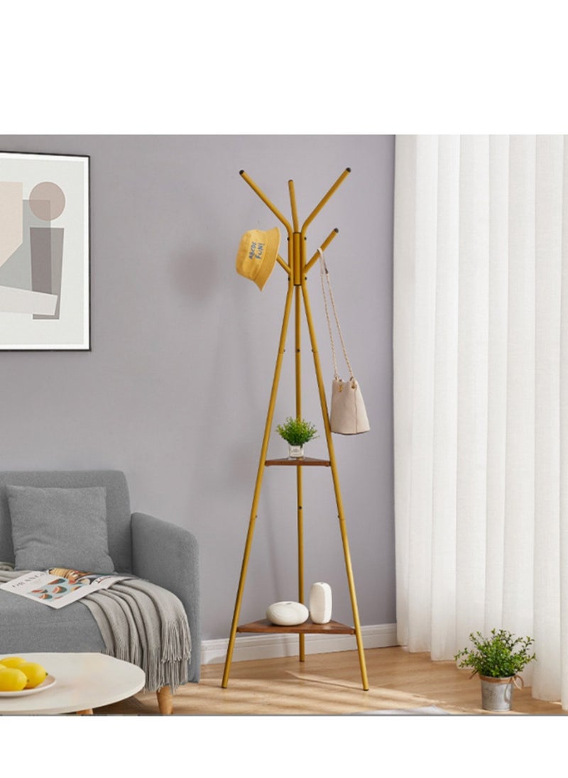 Arabest Modern Independent Three Pronged Metal Hanger, Coat-Racks, Coat Hanger Stand, Hall Tree with 2 Shelves, Easy Assembly for Office Living Room Bedroom  - Image 5