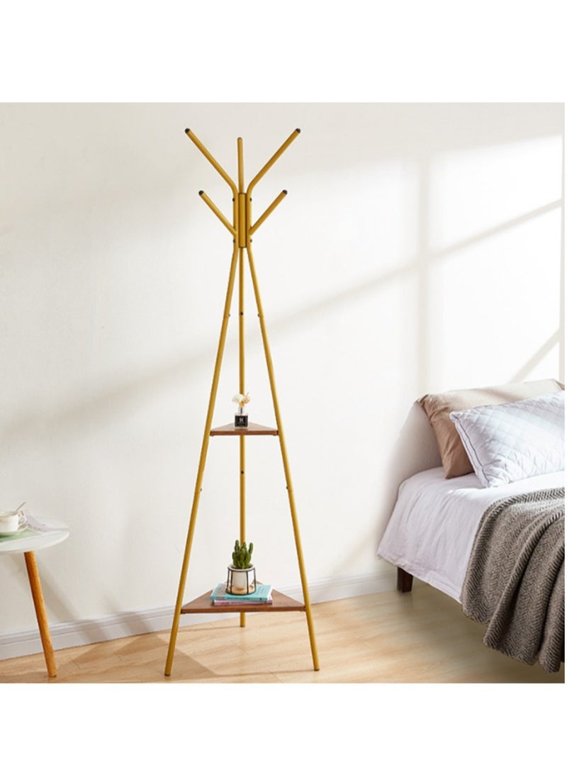 Arabest Modern Independent Three Pronged Metal Hanger, Coat-Racks, Coat Hanger Stand, Hall Tree with 2 Shelves, Easy Assembly for Office Living Room Bedroom  - Image 3