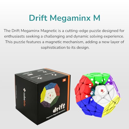 Cubelelo Drift Megaminx M (Magnetic) Stickerless Puzzle - Precision Puzzle for Competitive Solvers, Kids & Adults | Smooth Turning, Durable Design, Ideal for Brain Teasers and Speedcubing Challenges - Image 2