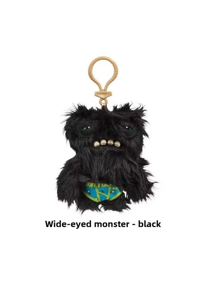 Genuine Fuggler Big Teeth Eating Teeth Monster Doll Teeth Cute Monster Funny Plush-Color:15705 Keychain-underwear-pinch Monster (yellow)-Height:About 12cm - Image 4