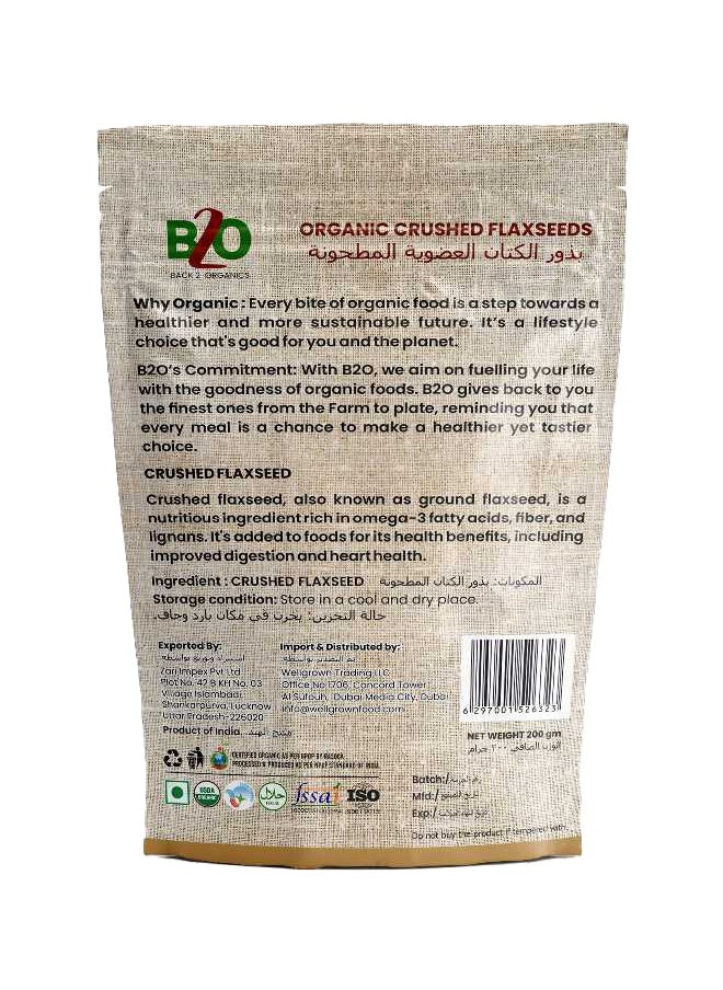 Back 2 Organics Crushed Flaxseeds 200g  - Image 2