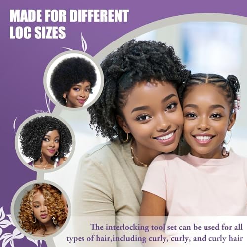 PBOBQ Dreadlock Retightening Tool, Interlocking Crochet Needle Set, Dual Ended Metal Needles for Locs and Sisterlocks (Black 1-Pack) - Image 5