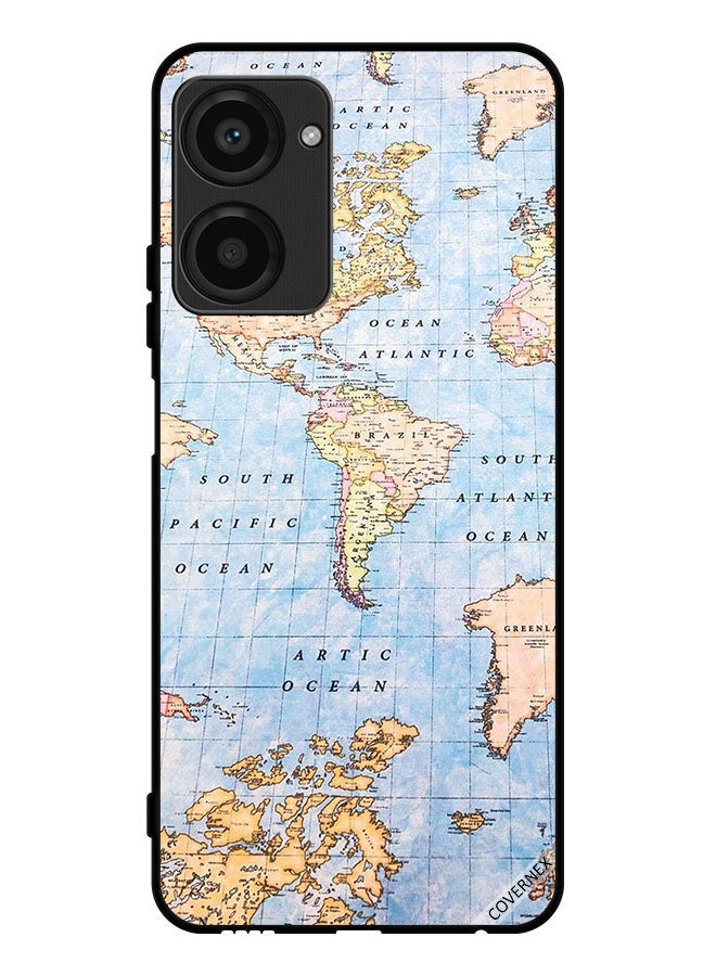 Covernex Protective Case Cover For Realme 10 Pro World Map - Image 1