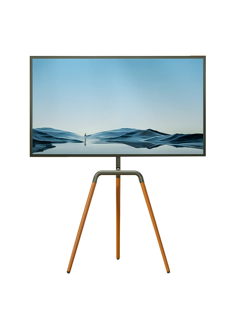 ULHYC - Modern Art TV Floor Stand, Universal TV Stand with 90° Swivel, Corner TV Stand with Tripod Base for 45-65-inch LED, LCD, OLED Flat and Curved Screens - Image 1